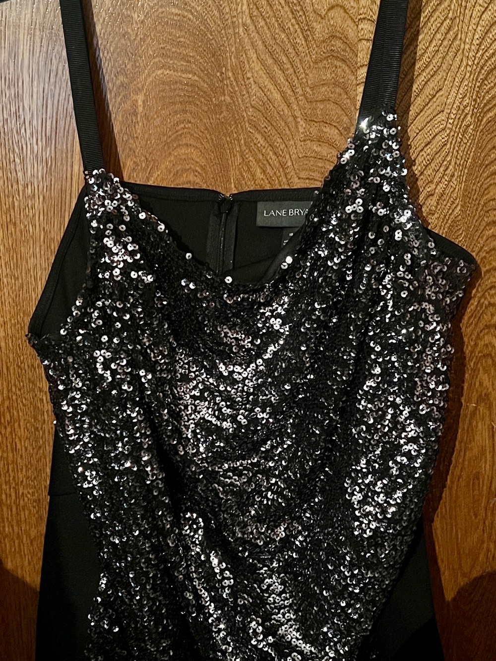 Lane Bryant Black Sequin Camisole Dressy Top